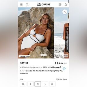 Cupshe x Jojo White Onepiece